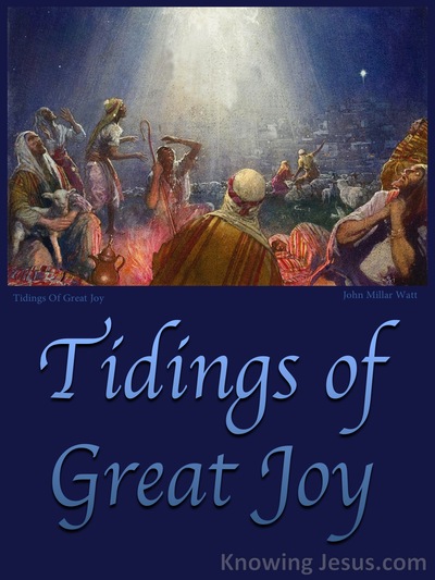 Luke 2:10 Tidings Of Great Joy (blue)